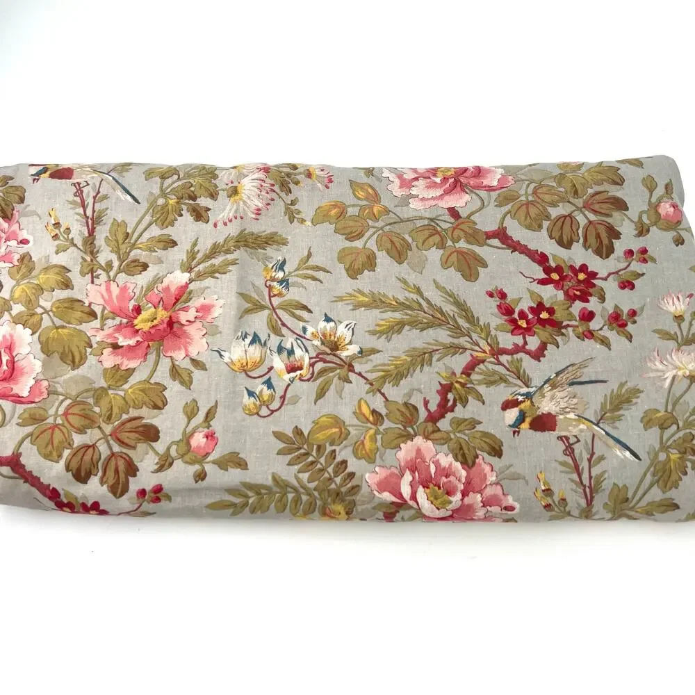 Pottery Barn linen floral birds duvet  cover Euro sham and decorative pillow